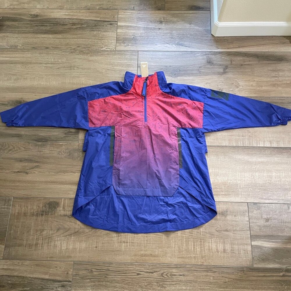Adidas Windbreaker womens Small Blue My Shelter Lightweight Packable Jacket